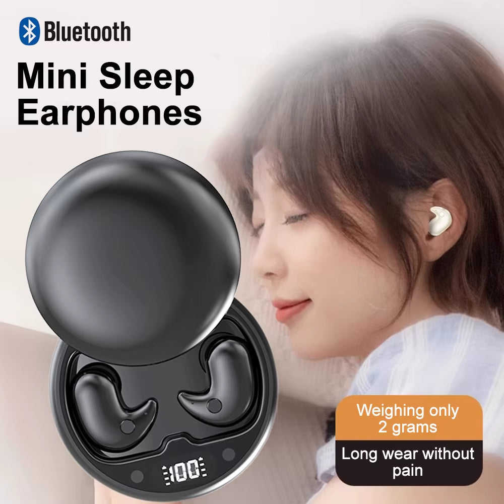 Mini Deep Sleep Earbuds Bluetooth 5.3 Waterproof Earphone Noise Reduction Hidden Sports Headset Invisible Sleep Headphones